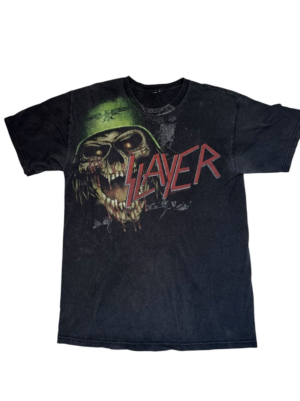 Slayer Skull Helmet Band vintage 90s grunge graphic T-Shirt Adult  swim